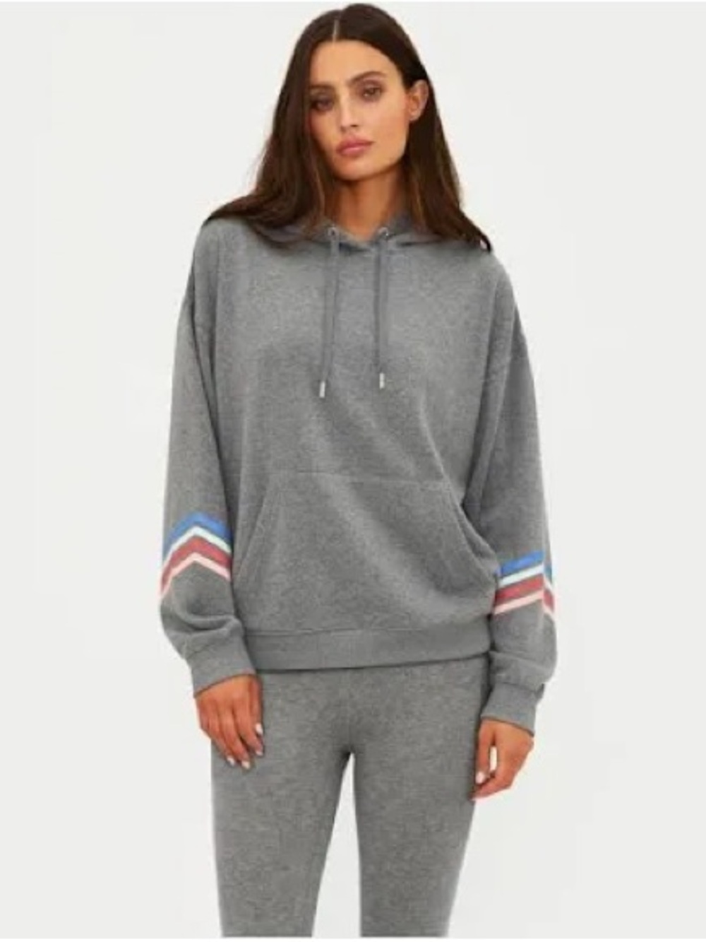 Beach Riot Dess Hoodie Heather Grey Sweatshirt Size L NWT Soft Warm